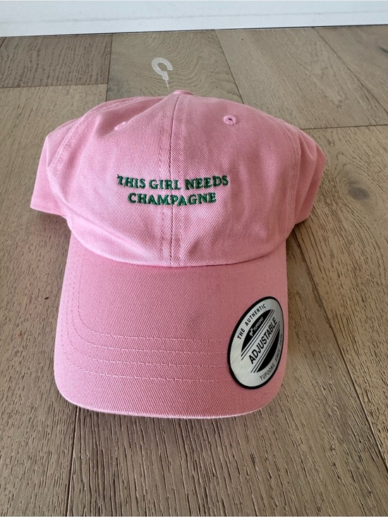 the refined spirit Accessories - The Refined Spirit THIS GIRL NEEDS CHAMPAGNE CAP Pink Adjustable $54
